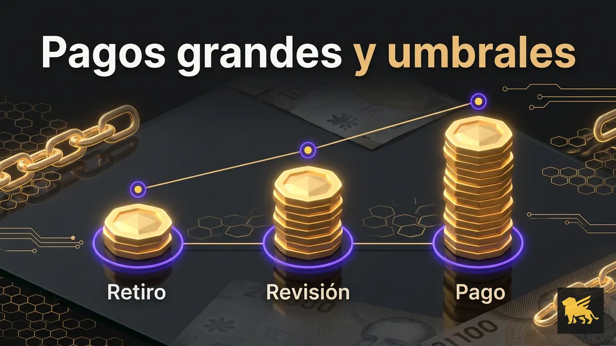 Línea de tiempo de umbrales de pagos grandes en Fairspin